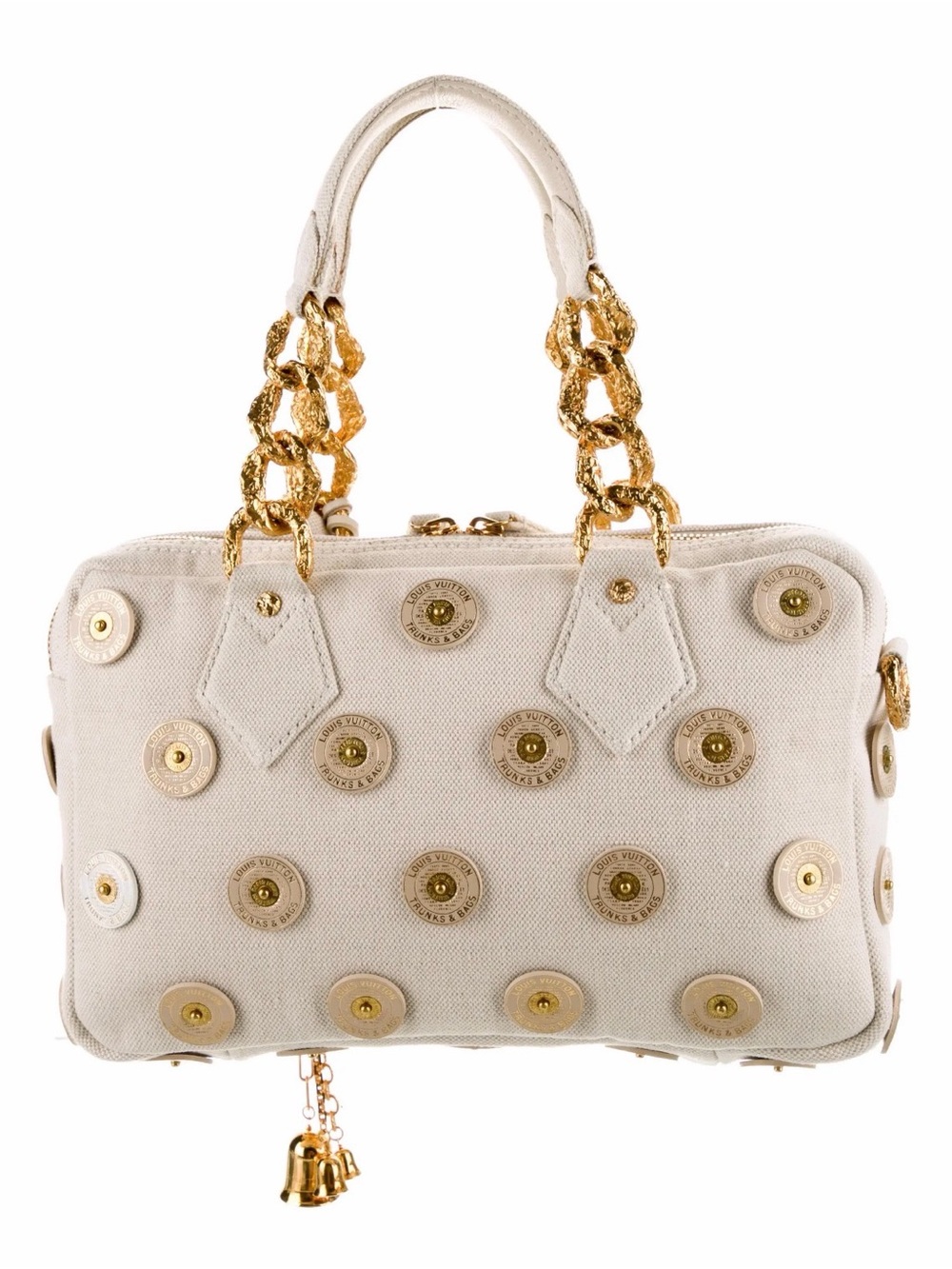 Louis Vuitton Tinkerbell Polka Dots Panama Canvas Handbag - Picture 4 of 11